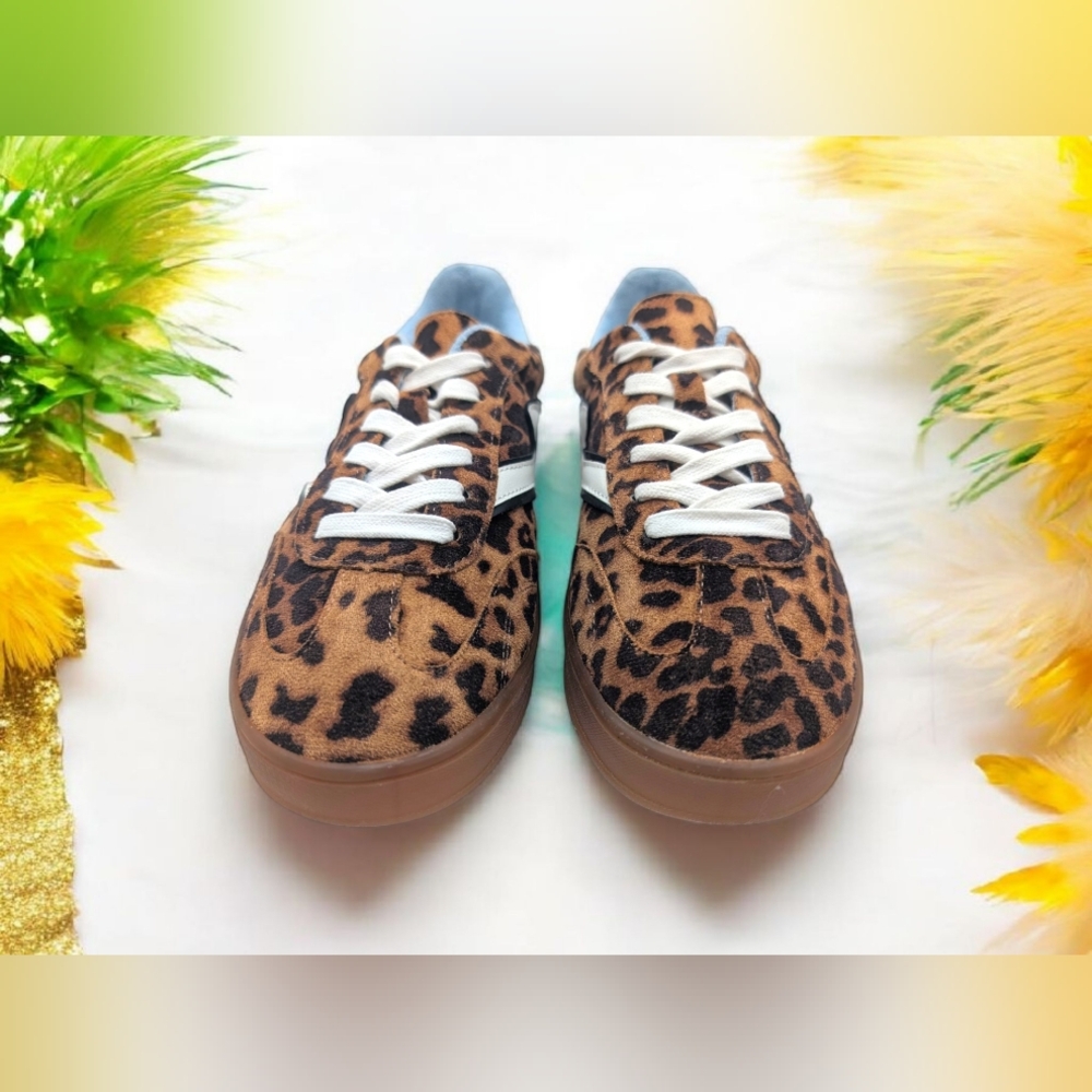 Madden Girl Leopard Print Faux Suede Sneakers | Size 8M | Excellent Condition - Picture 3 of 11